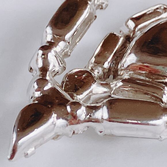 VTG Mid Century Brooch Clear Rhinestone Cocktail Baguette Glass Sparkly - Picture 10 of 10